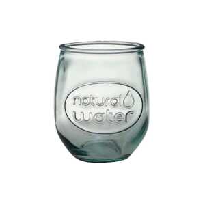 Trinkglas “Natural Water” oval, 0,4 l, aus Recyclingglas