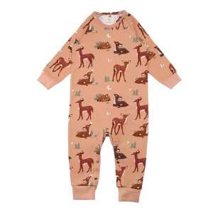 Walkiddy Baby Deers – Baumwolle (Bio) – pink – Strampler lang Arm