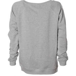 Waterkoog Frauen Sweatshirt ENDLESS AUTUMN, grau meliert, schwarzer Print, Biobaumwolle