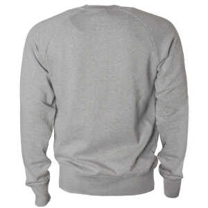 Waterkoog Sweatshirt “NØRD”, grau meliert, schwarzer Print, Biobaumwolle