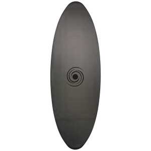 YOGALAXY® Yogamatte in Surfbrett Form – schwarz, oval, rutschfest, gratis Tragegurt