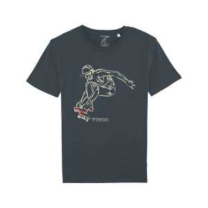 YTWOO Skate for Live, Herren T-Shirt mit Skater als Motiv. Skater Bio Shirt