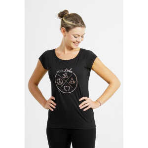 Yoga Shirt kurzarm – Bio-Baumwolle & Bambusviskose- “YogiLiebe”