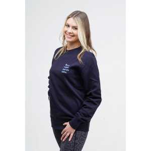 YogiLiebe Unisex Sweatshirt “VOICE” Bio-Baumwolle Blau