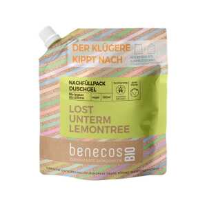 benecos Bio-Duschgel-Nachfüllbeutel mit Bio-Ingwer und Bio-Zitrone, 500 ml