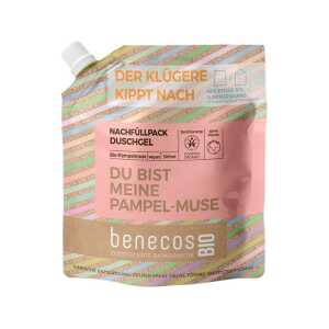 benecos Bio-Duschgel-Nachfüllbeutel mit Bio-Pampelmuse, 500 ml
