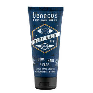 benecos for men – 3in1 Duschgel für Körper, (Bart-)Haar&Gesicht – 200 ml