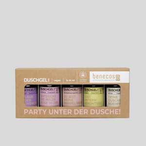 benecosBIO – Biokosmetik Geschenkset PARTY UNTER DER DUSCHE 5x50ml Duschgel – vegan