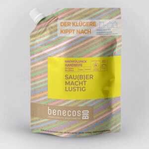 benecosBIO – Handseife Ingwer + Zitrone SAU(B)ER MACHT LUSTIG – vegan – recycelt