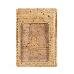 corkor Karten-Portemonnaie aus Kork mit Sichtfenster