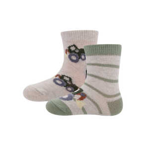 ewers Baby und Kinder Doppelpack Socken Trecker Bio-Baumwoll
