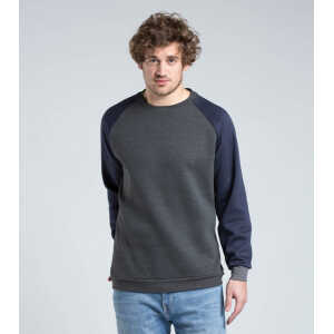 [eyd] humanitarian clothing Pullover “Moquee” grau/blau