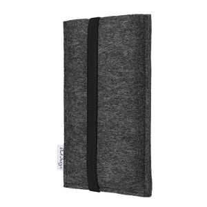 flat.design Handyhülle COIMBRA für Samsung Galaxy S-Serie – 100% Wollfilz – dunkelgrau