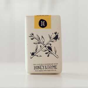helleo Feste Seife aus Olivenöl – Honey & Thyme