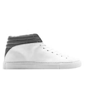 hoher Sneaker aus Leder “nat-2 Sleek white reflective” in weiß