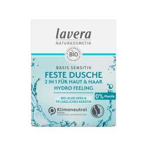lavera Bio 2-in-1 Festes Duschgel & Shampoo “basis sensitiv”, 50 g