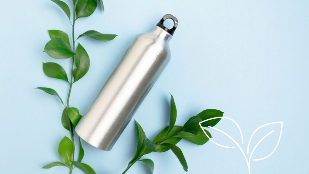 Metallflaschen sehen schick aus und eignen sich perfekt als nachhaltige Werbeartikel