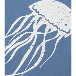 päfjes Qualle Jellyfish – Frauen T-Shirt – Fair gehandelt aus Baumwolle Bio – Slub Blau