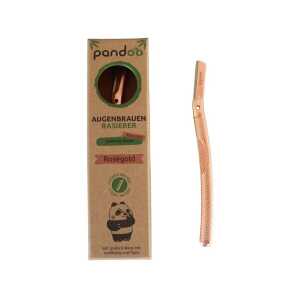 pandoo Augenbrauen-Rasierer aus Metall | inkl. 4 Klingen | 2 Farben