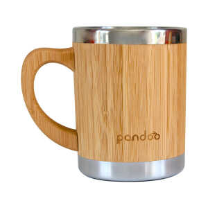 pandoo Bambus Kaffeebecher | doppelwandiger Trinkbecher
