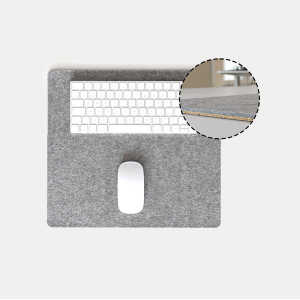 smukbird Schreibtischunterlage “Tastatur & Mouse | klein” Filz und Kork
