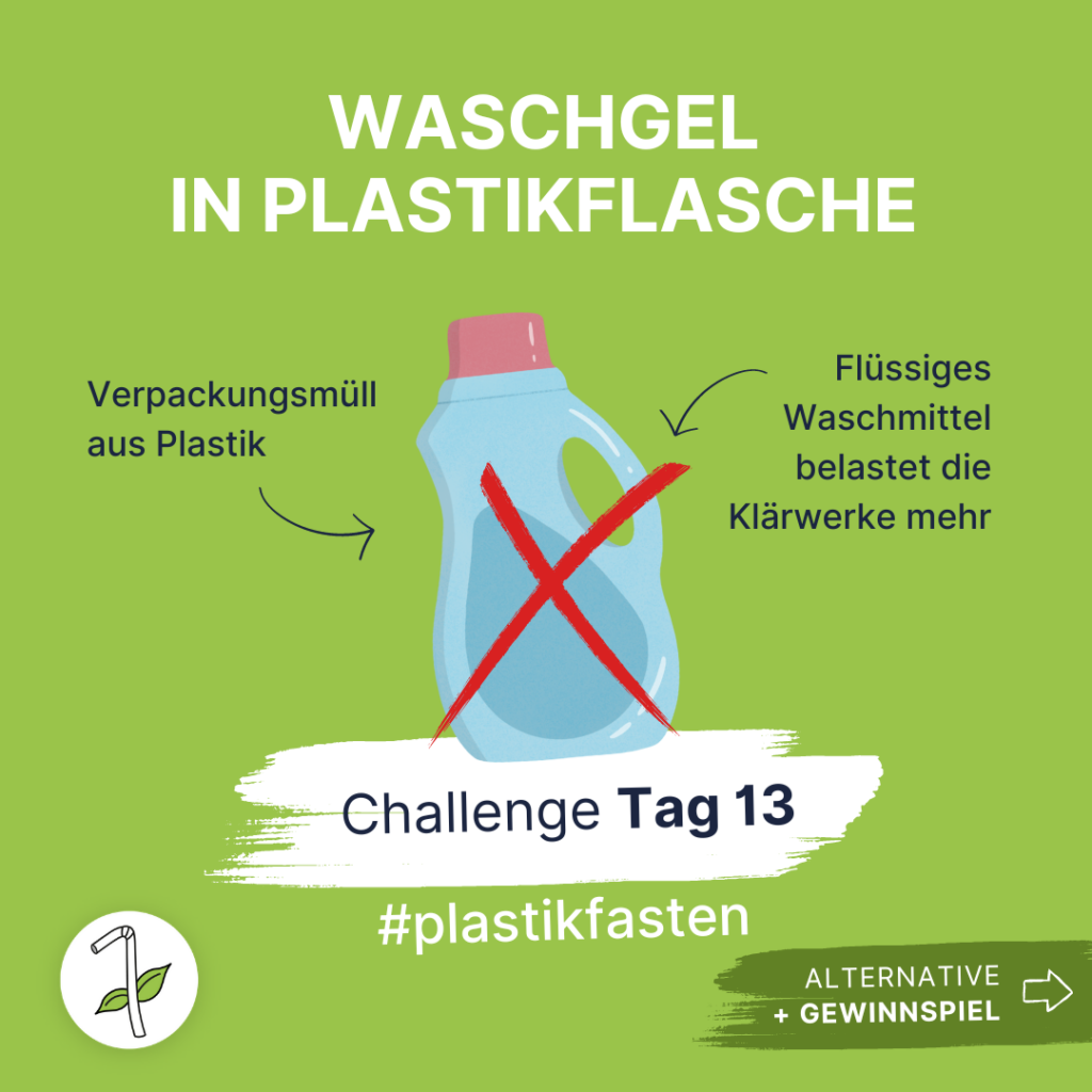 Plastikfasten: Waschgel in Plastikflasche