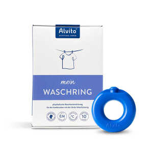 Alvito WaschSystem Startset Orange – 1 L Flüssigwaschmittel & WaschRing