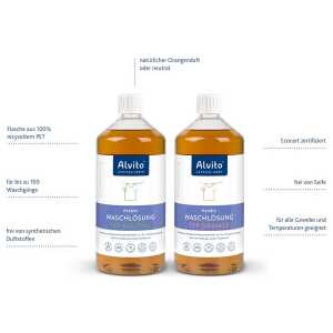 Alvito Waschlösung Orange & Neutral 1 Liter – ökologisch & besonders hautfreundlich