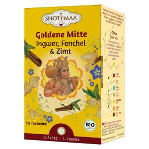Bio Goldene Mitte Ingwer, Fenchel & Zimt Tee