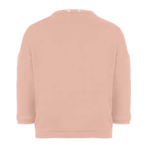 CORA happywear Baby Sweatshirt “Suli” aus Bio-Baumwolle | rosa mit Druck