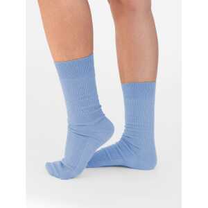 Casual Cotton Gerippte Socken im 3er Pack himmelblau