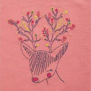 Enfant Terrible Langarm Shirt Hirsch rose mit Stickerei