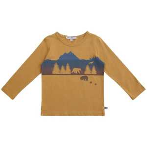 Enfant Terrible Langarm-Shirt mit Bär und Bergdruck