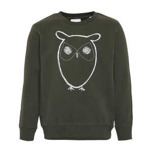 KnowledgeCotton Apparel KnowledgeCotton Kinder Sweatshirt Owl reine Bio-Baumwolle