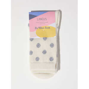 LANIUS Socken mit Punkten aus Bio-Baumwolle und Bio-Schurwolle