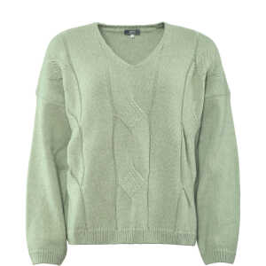 LIVING CRAFTS – Damen Pullover – Grün (65% Bio-Baumwolle; 35% Bio-Wolle), Nachhaltige Mode, Bio Bekleidung
