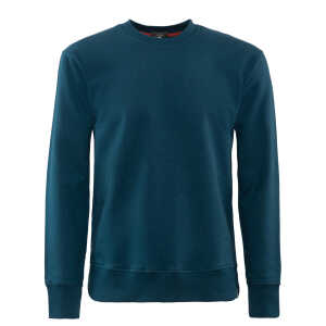 LIVING CRAFTS – Herren Sweatshirt – Petrol (98% Bio-Baumwolle; 2% Polyester (recycled)), Nachhaltige Mode, Bio Bekleidung