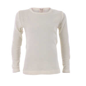 LIVING CRAFTS – Kinder Langarm-Shirt – Beige (70% Bio-Wolle; 30% Seide), Nachhaltige Mode, Bio Bekleidung