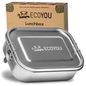 Lunchbox EcoYou – auslaufsichere Brotdose aus Edelstahl 800 oder 1200 ml