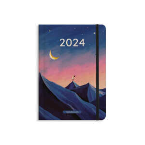 Matabooks Nachhaltiger A5 Kalender Samaya 2024 Farbe: Purple (DE/EN)