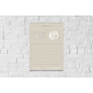 Mondkalender 2024 – Wandkalender A3, A4 – beige // ShellyCreates