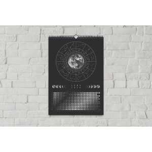 Mondkalender 2024 – Wandkalender A3, A4 – schwarz // ShellyCreates