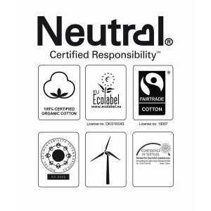 Neutral® Baumwolltasche Einkaufstasche Shopper Kontrastfarbene Henkel