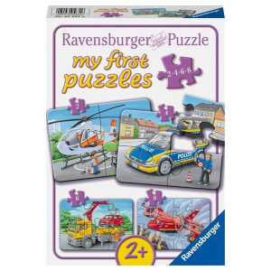 Puzzle Ravensburger MfP Meine Einsatzfahrzeuge 2, 4, 6, 8 Teile