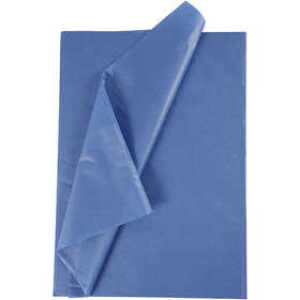 Seidenpapier, Blatt 50×70 cm, 14 g, Blau, 25Bl.