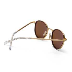 TAKE A SHOT Runde Sonnenbrille aus Edelstahl mit ECO Acetate – Ada Kollektion