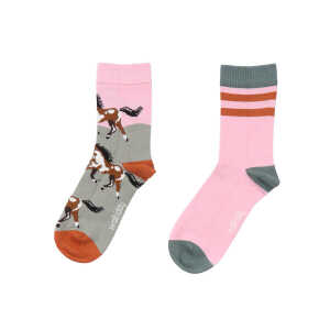 Walkiddy The Horses – Baumwolle (Bio) – Rosa – Socken