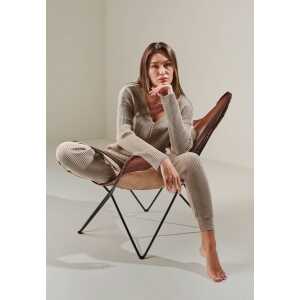 YOU LOOK PERFECT Merino Loungewear Set “V-Pullover Blossom & Strickleggings Caja”