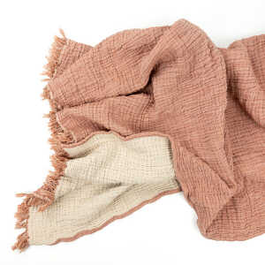 Yolunda Musselin Decke, Tagesdecke, Sofadecke Bio-Baumwolle in 4 Farben und 3 Größen