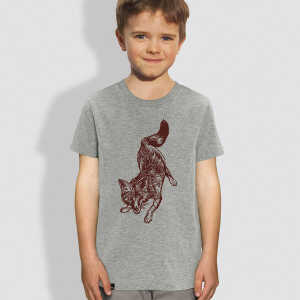 little kiwi Kinder T-Shirt, “Fuchs”, Heather Grey